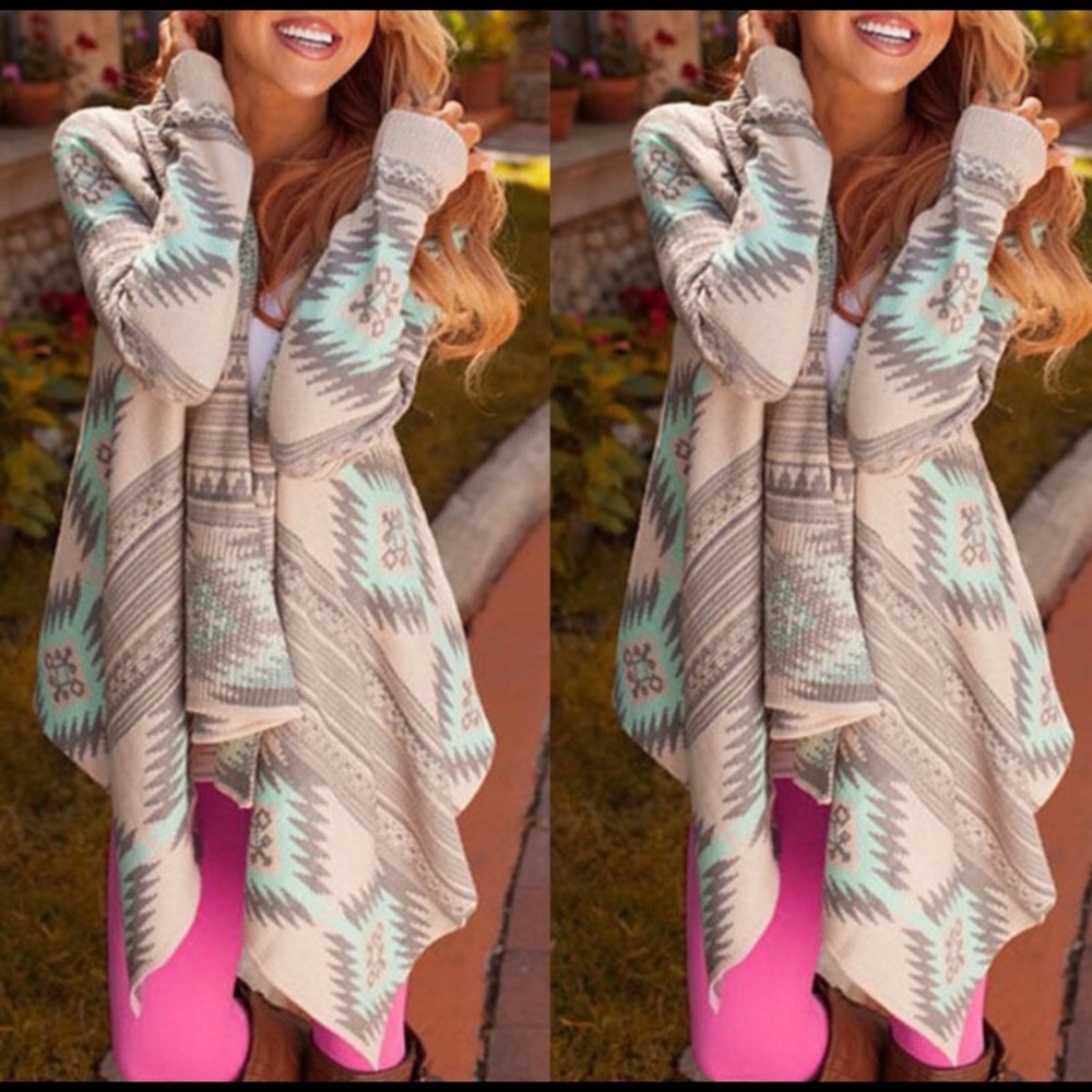 Bohemian Aztec cardigan